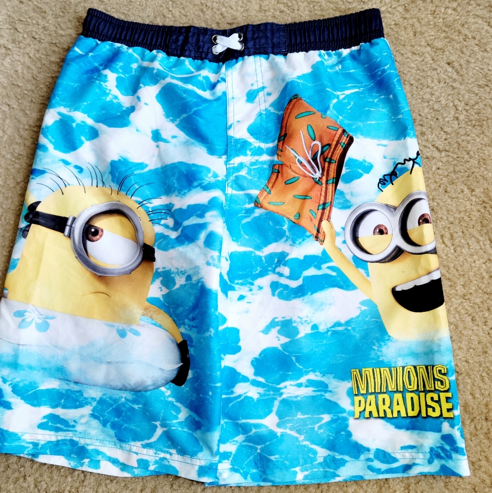 EUC - Boys Despicable Me Minions Swim Trunks